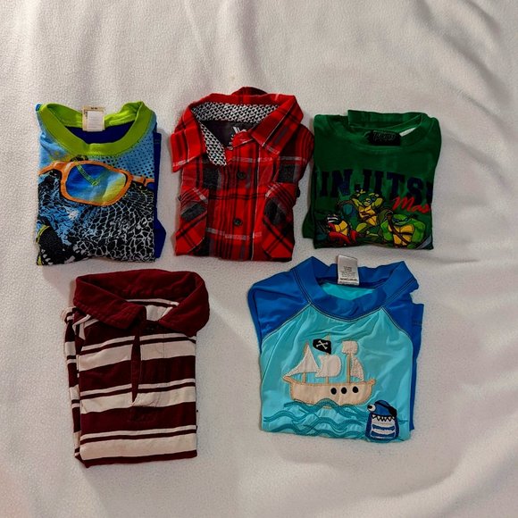 Other - 5 Boy's Long Sleeves T shirts/Shirt Size 4 and Up Assorted Sizes